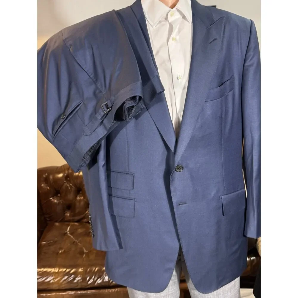 Tom Ford Navy Blue Wool 2Pc Suit O'Connor 56IT 46R US 40x28 Trousers Men's